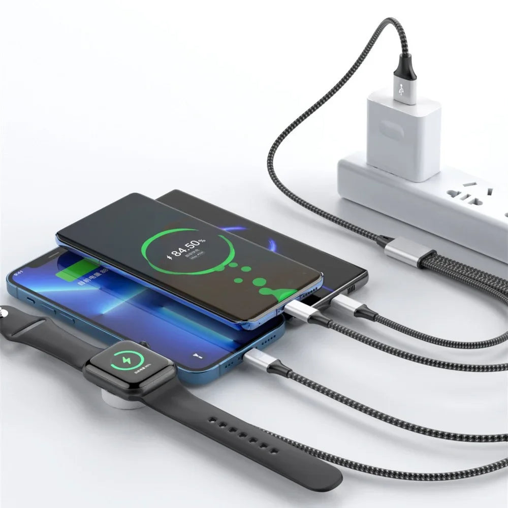 Câble de Charge Universel 4 en 2 pour Vos Appareils Mobiles