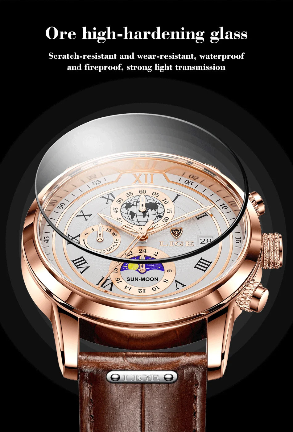 Montre de luxe chronographe pour homme
