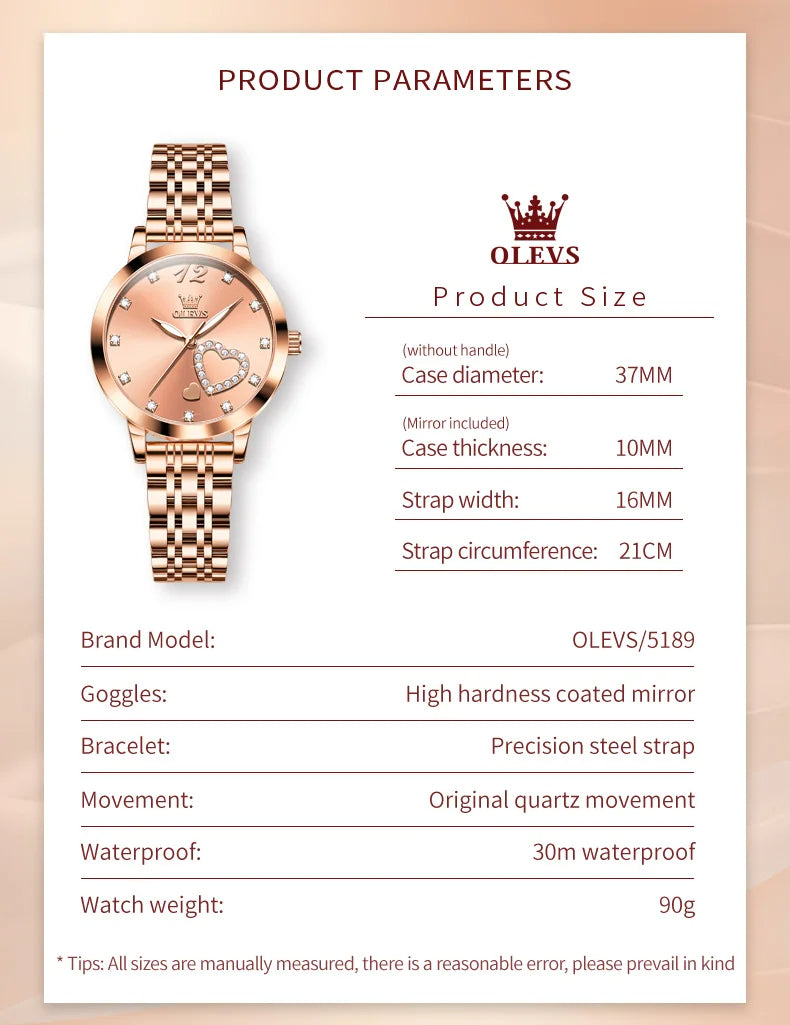 Montre mode élégant pour femmes