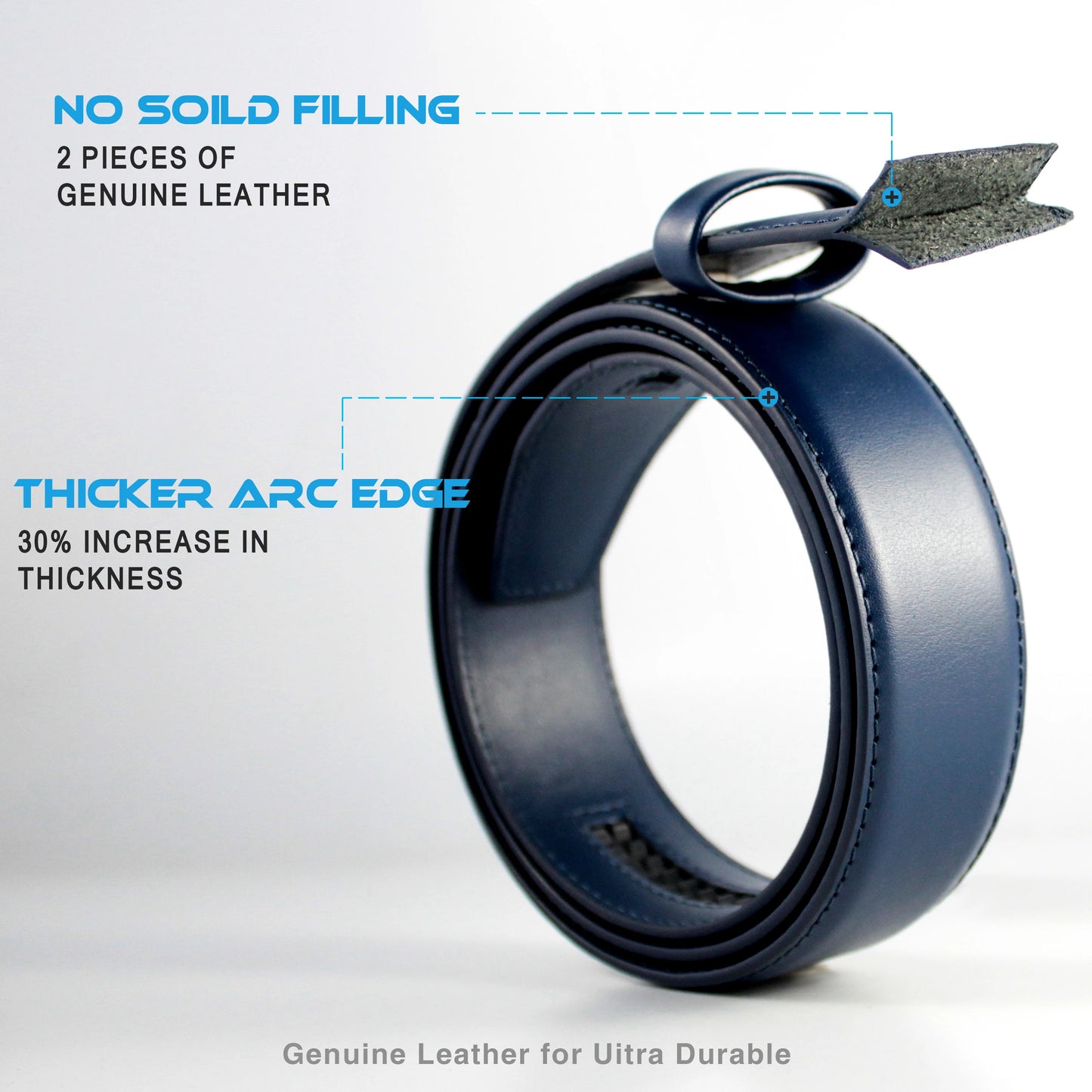 Ceinture de luxe en cuir pour homme