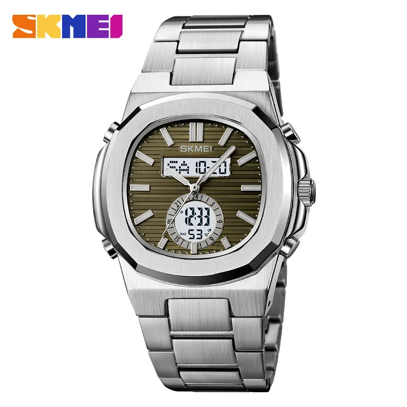 Montre numérique analogique pour hommes