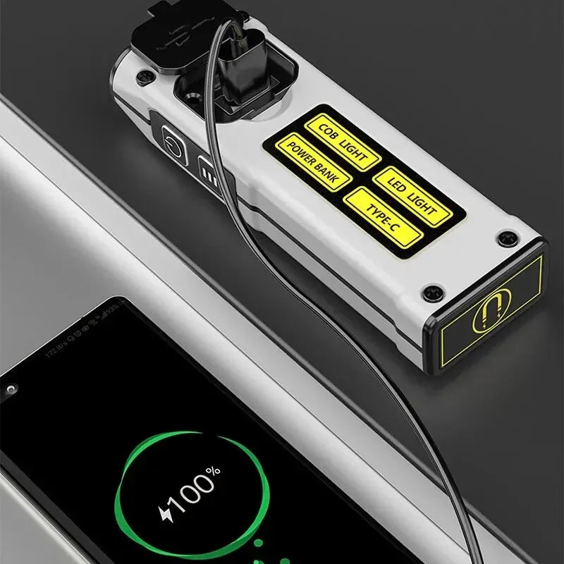 Lampe de travail LED avec alarme magnétique