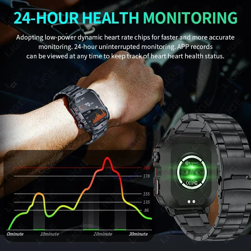 Montre intelligente robuste pour hommes