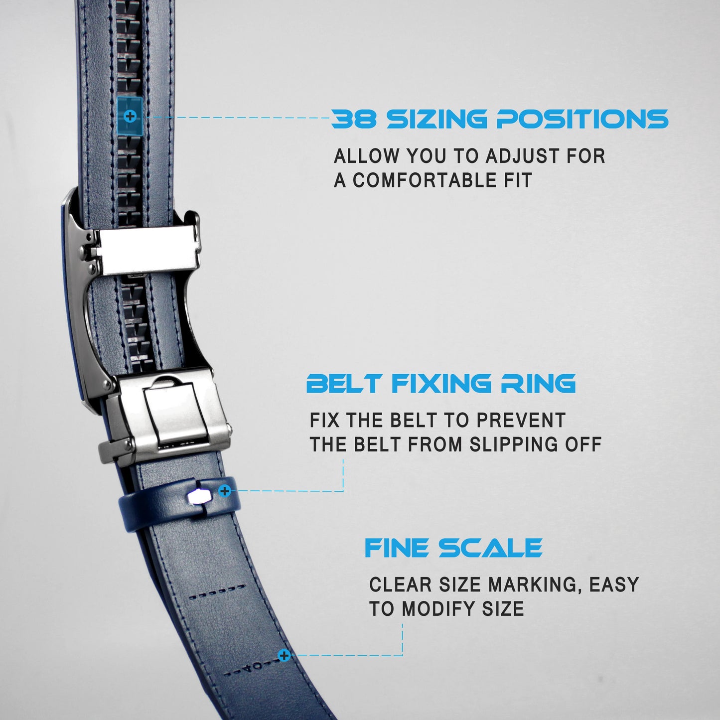 Ceinture de luxe en cuir pour homme