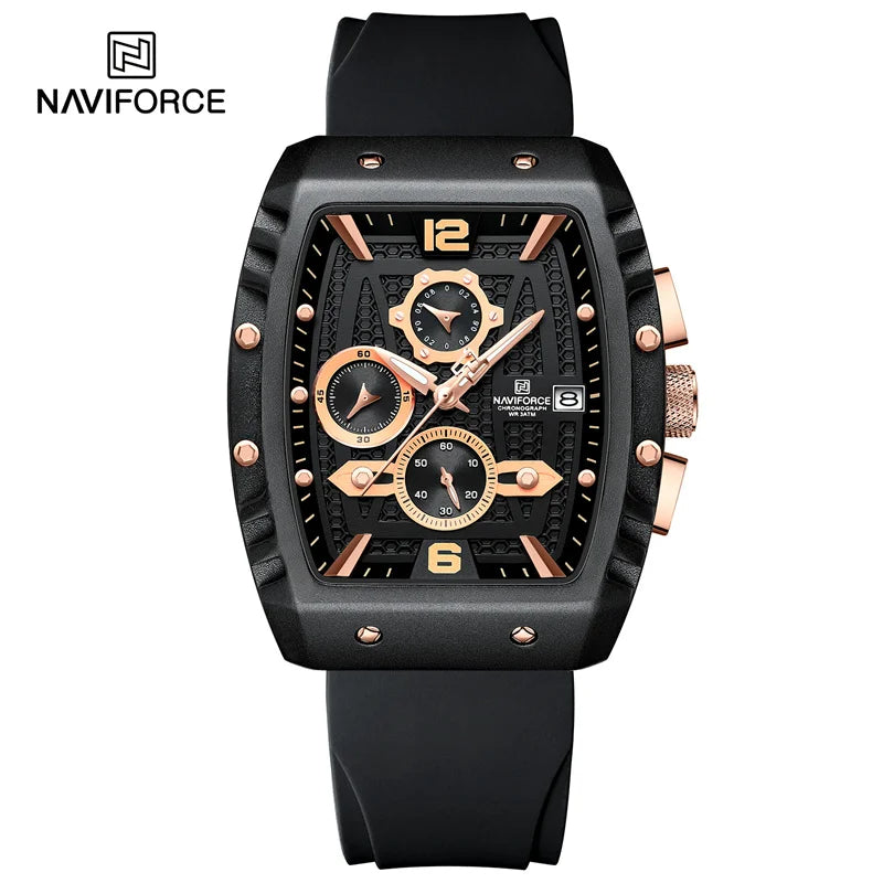 Montre en forme de tonneau pour homme