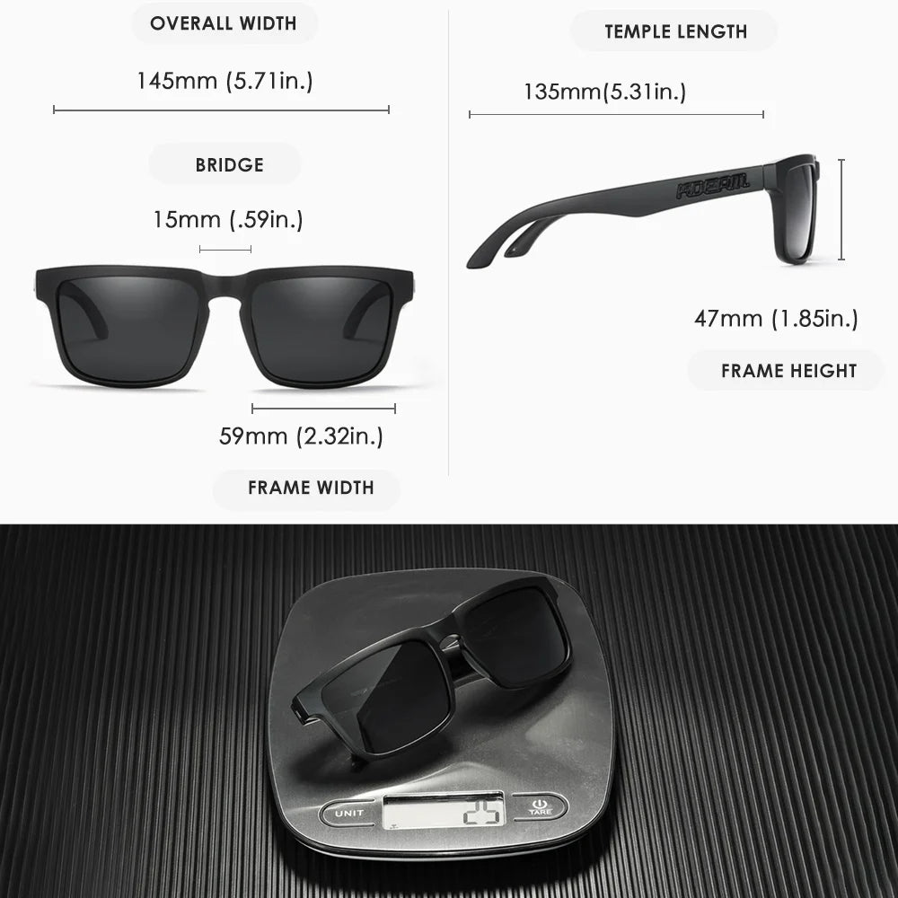 Lunettes de soleil carré pour hommes