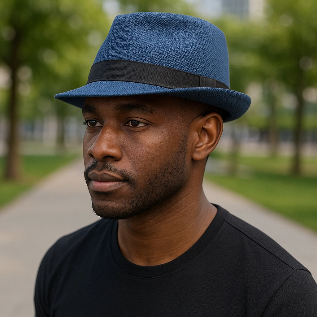 Chapeau Fedora Bleu pour Homme