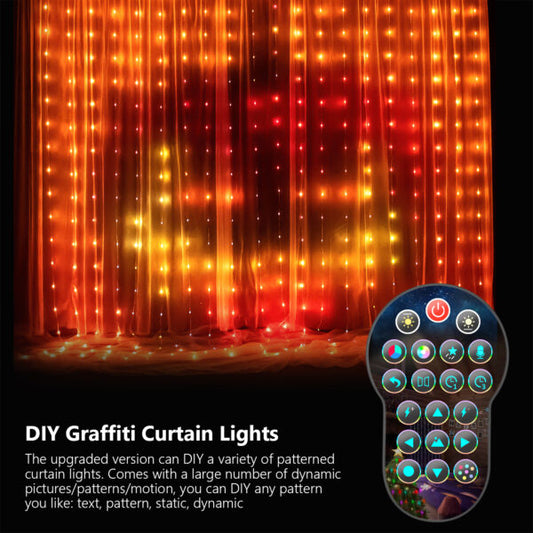 Rideau lumineuse intelligent affichage d'images décorative
