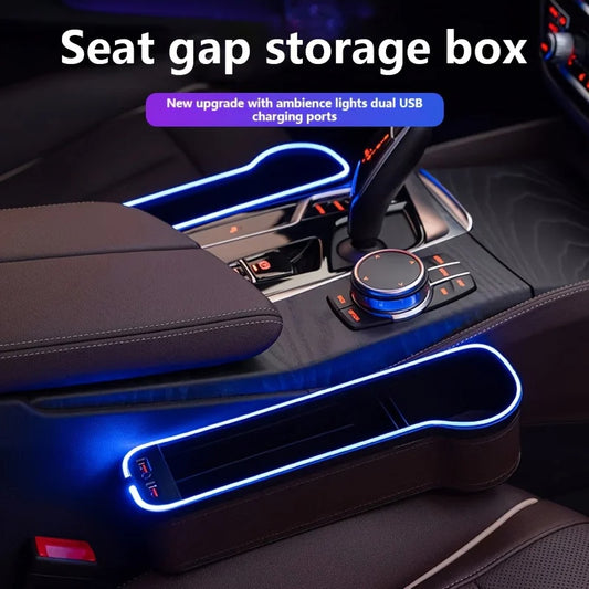 Accessoire Auto LED  Porte-Gobelet, Rangement et Chargeur USB