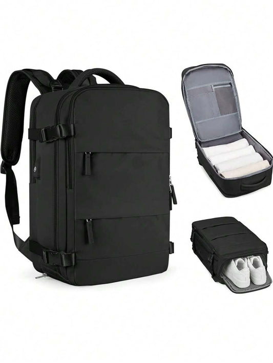 Sac à dos de voyage grande capacité avec compartiment à chaussures