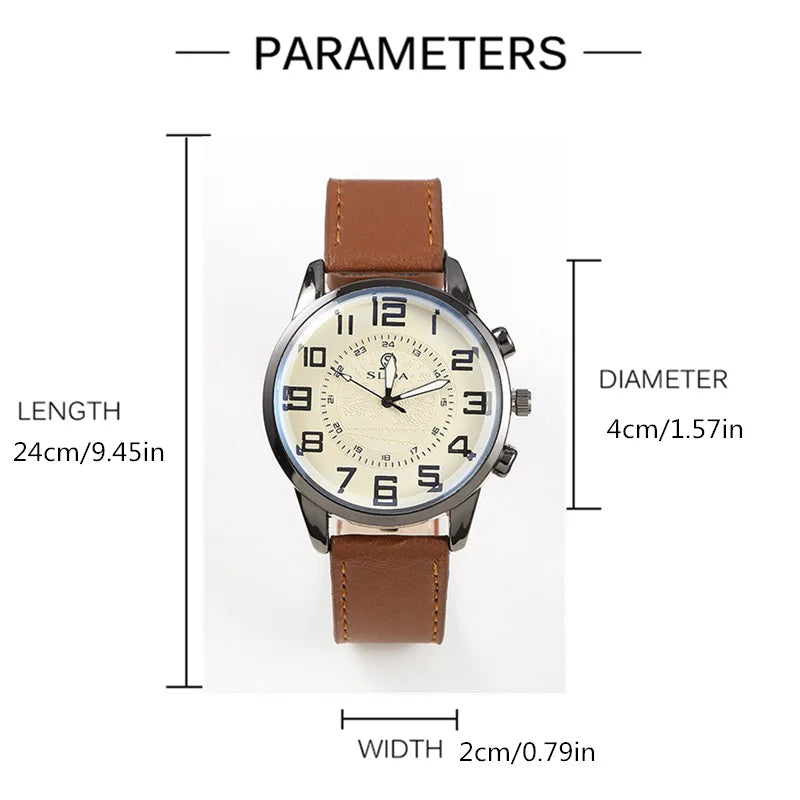 Montre à quartz pour hommes
