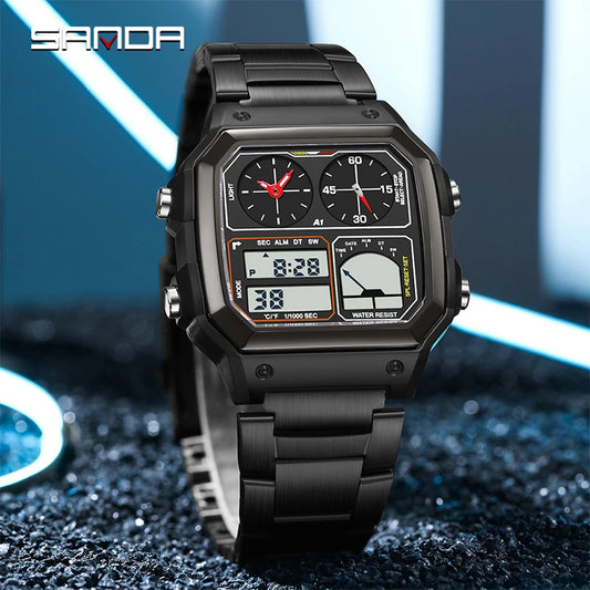 Montre électronique de mode pour hommes