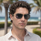 Lunettes de soleil carrées vintage pour hommes