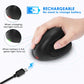 Souris sans fil ergonomique Rechargeable
