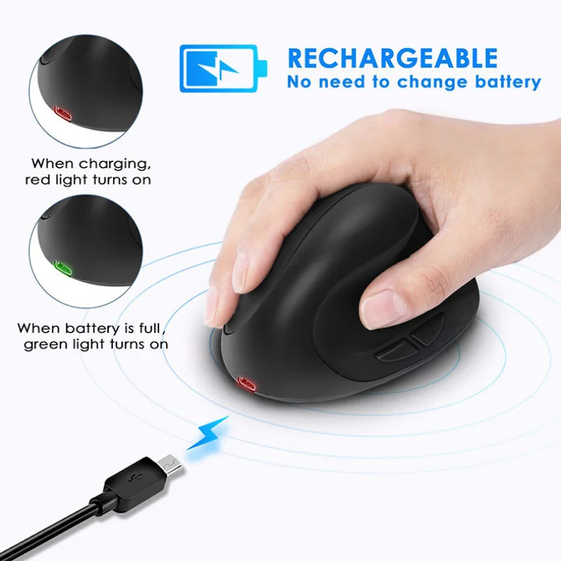 Souris sans fil ergonomique Rechargeable