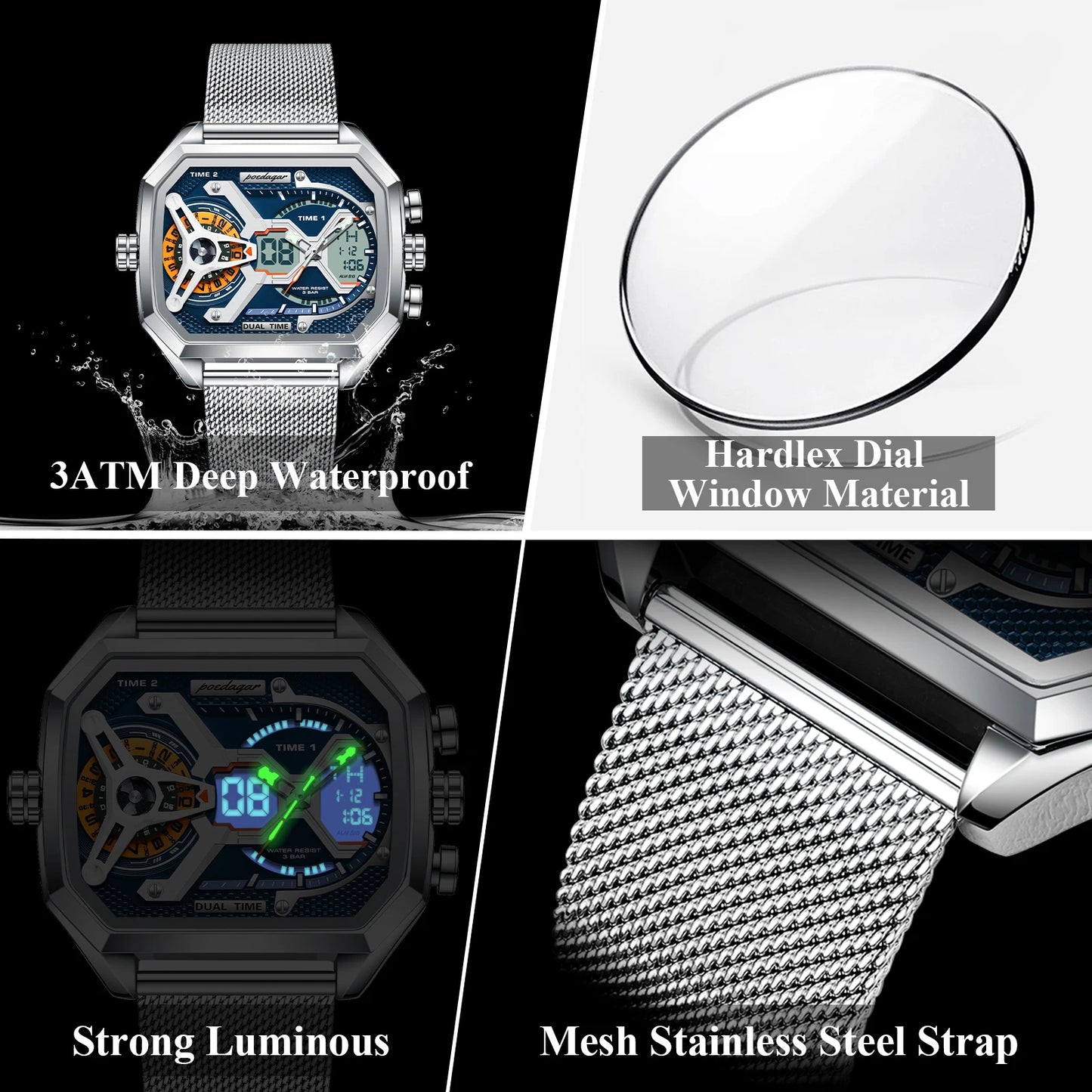 Montre Mode électronique pour hommes