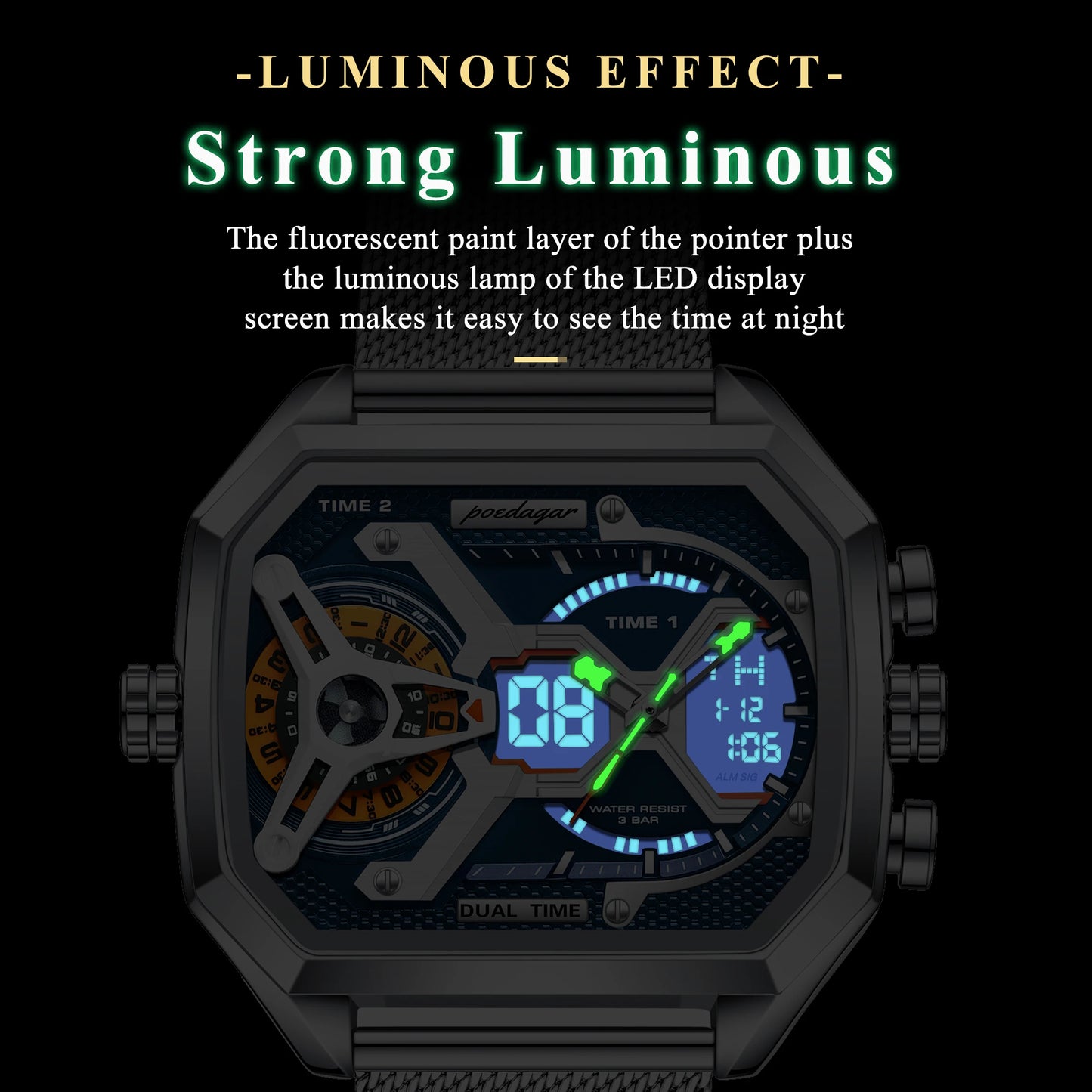 Montre Mode électronique pour hommes