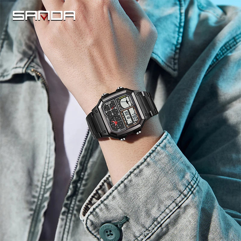 Montre électronique de mode pour hommes