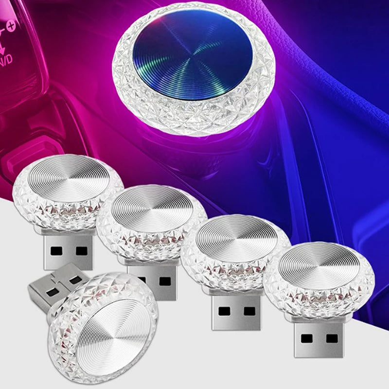 Mini lumière ambiante LED USB Portable pour voiture