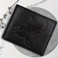 Portefeuille court en cuir PU souple pour homme