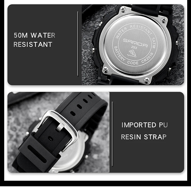 Montre électronique étanche pour hommes