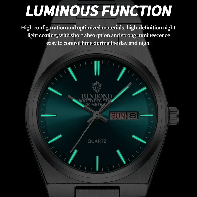 Montre de luxe bracelet en acier pour homme