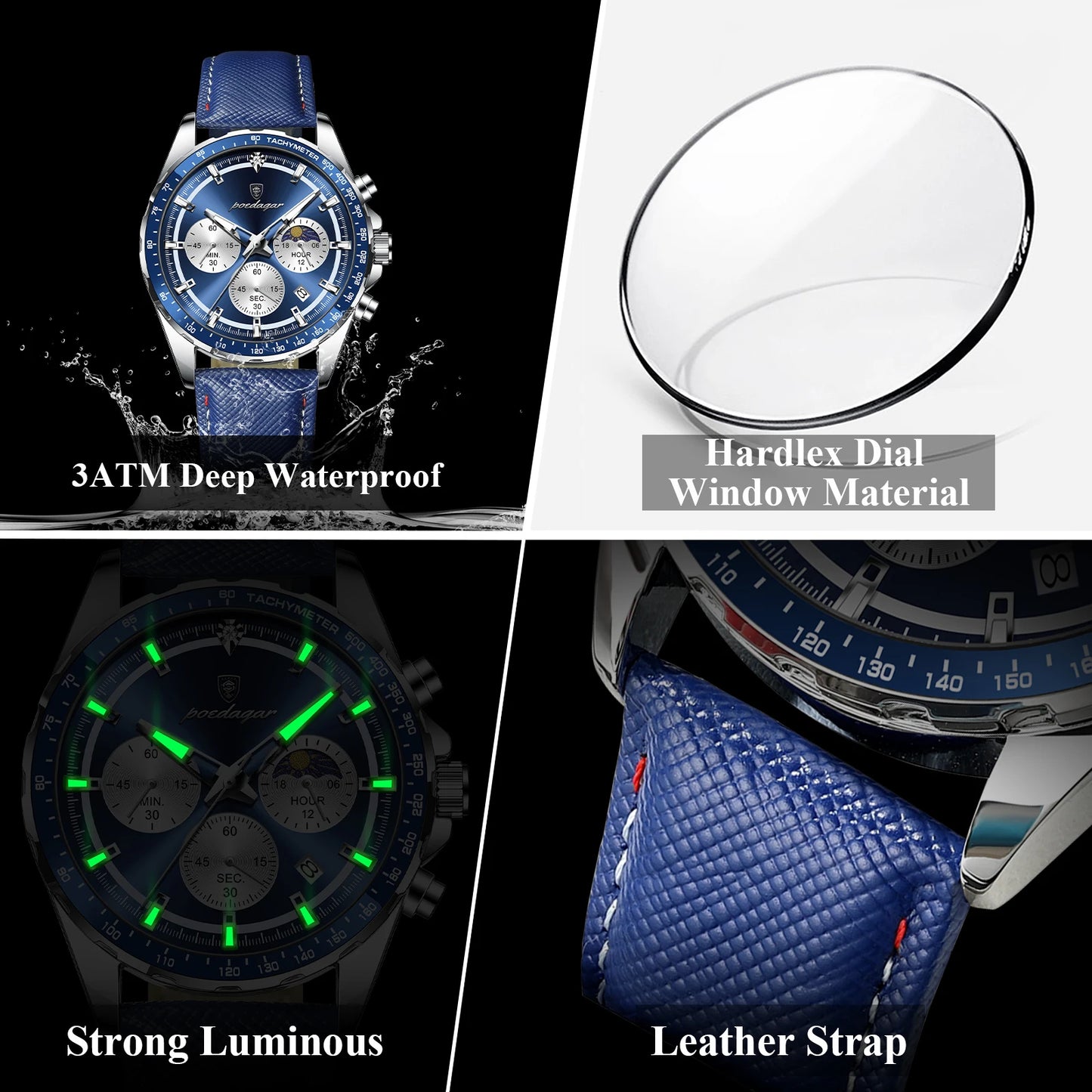 Montre chronographe pour hommes