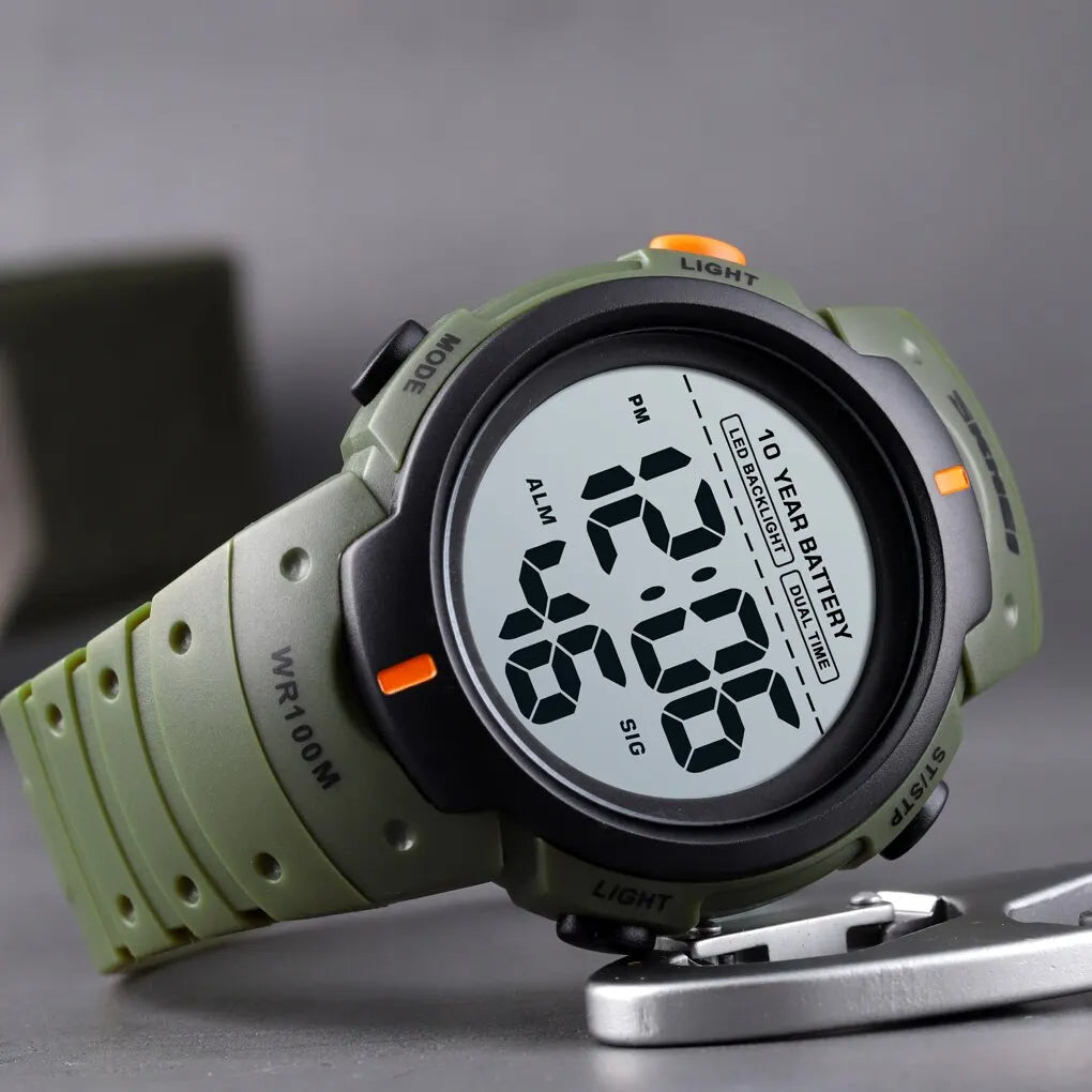 Montre numérique étanche pour homme