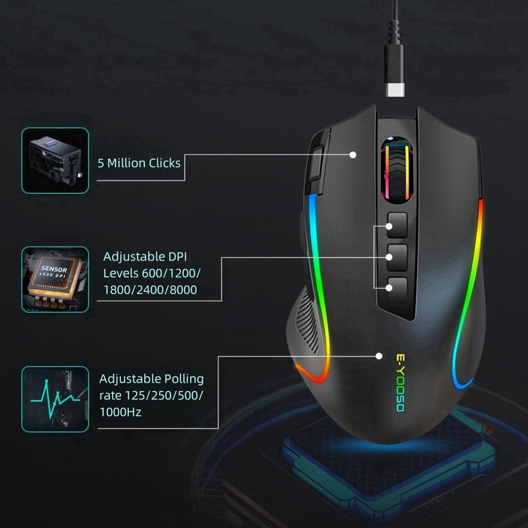 Souris sans fil ergonomique et précise