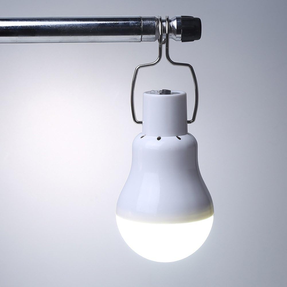 Ampoule de secours alimentée par panneau chargé d'énergie solaire de lumière LED portative extérieure