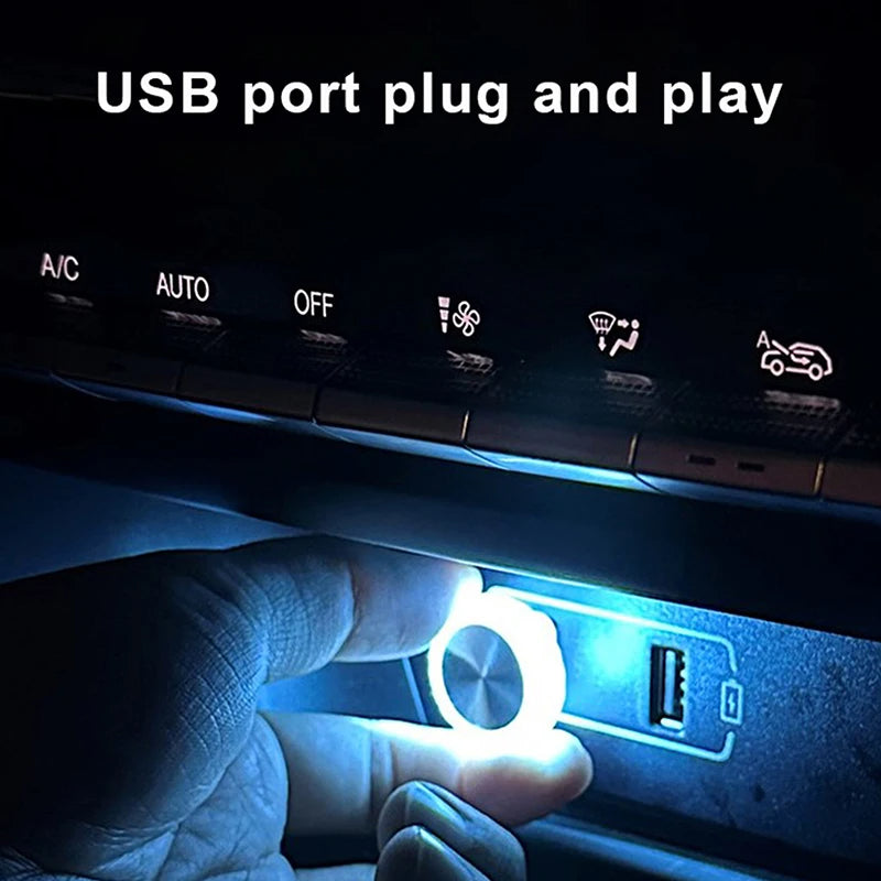Mini lumière ambiante LED USB Portable pour voiture
