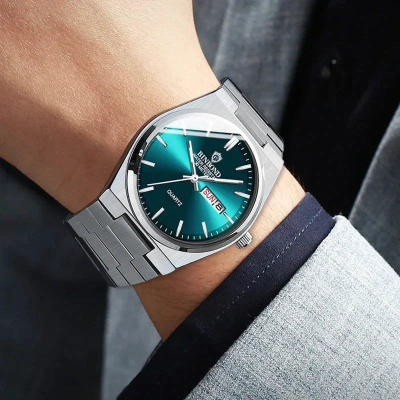 Montre de luxe bracelet en acier pour homme