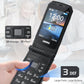 Téléphone portable Flip grand bouton