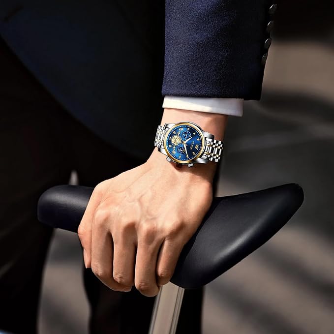 Montre-bracelet à quartz étanche pour homme