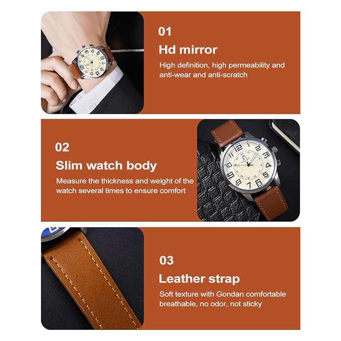 Montre à quartz pour hommes