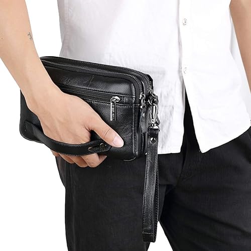 Sac à main Vintage en cuir pour hommes