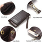Portefeuille longue en cuir de luxe pour homme