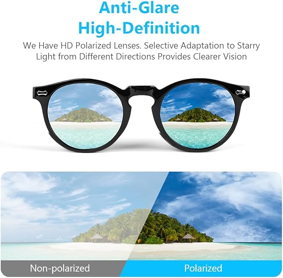 Lunettes de soleil rondes rétro pour hommes