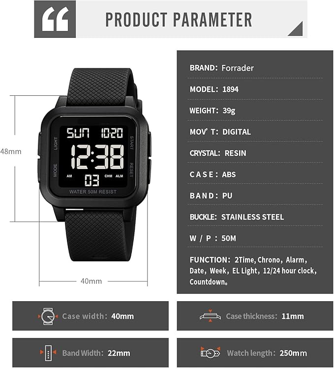 Montre étanche pour homme