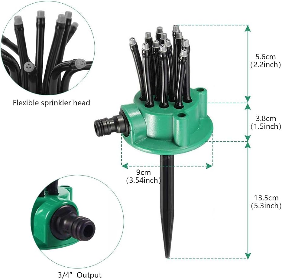 Buse rotative pour pelouse à 360