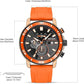 Montre de dehors Orange pour Homme
