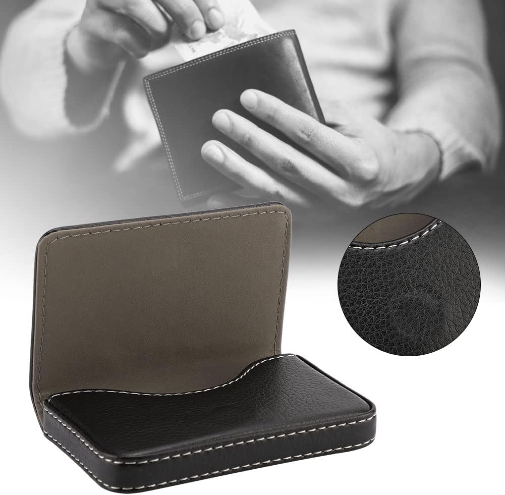 Porte-cartes magnétique en cuir PU