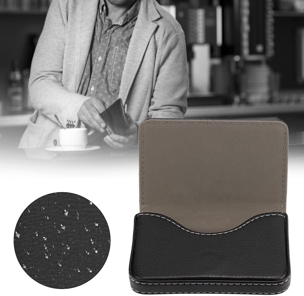 Porte-cartes magnétique en cuir PU