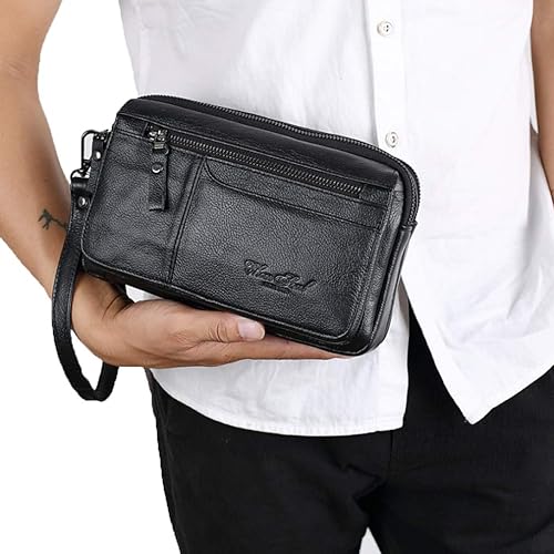 Sac à main Vintage en cuir pour hommes