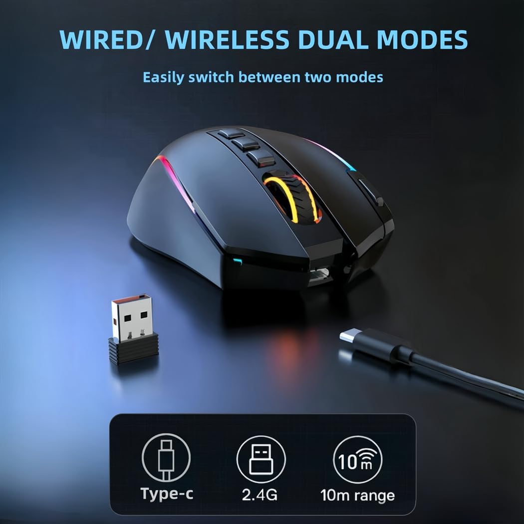 Souris sans fil ergonomique et précise