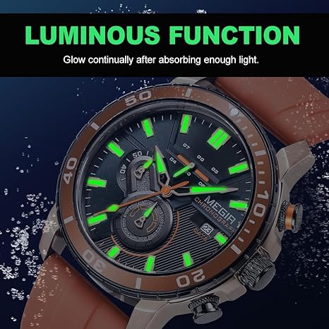 Montre de dehors Orange pour Homme