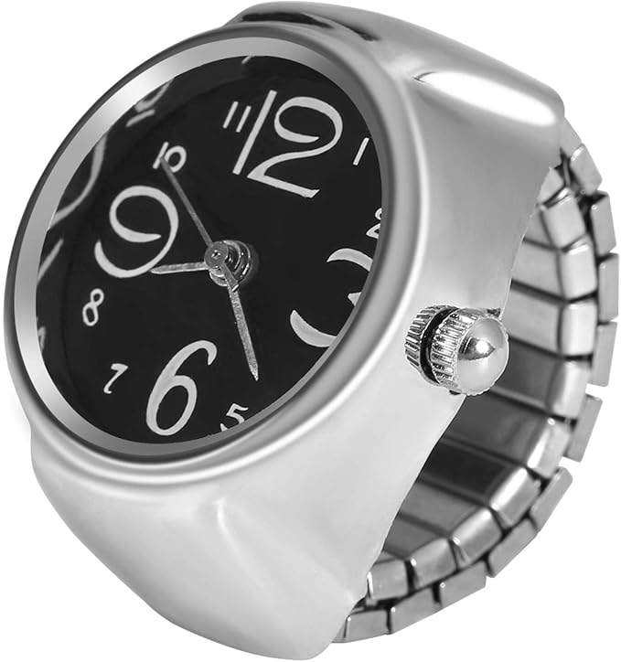 Montre à bague décorative réglable
