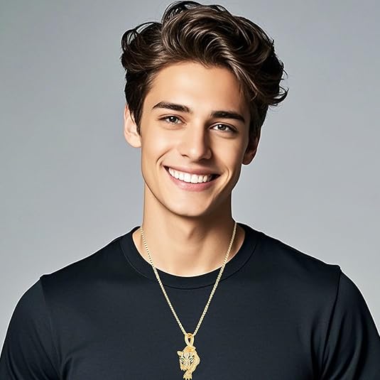 Collier avec pendentif de tigre pour hommes