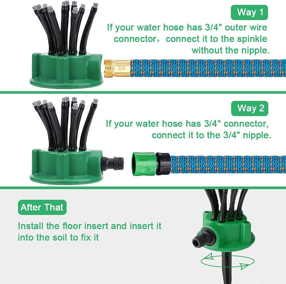 Buse rotative pour pelouse à 360