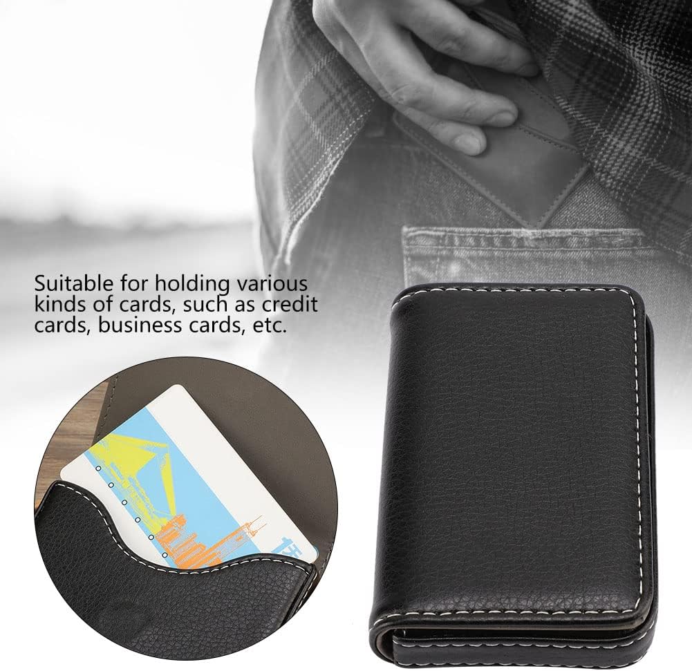 Porte-cartes magnétique en cuir PU
